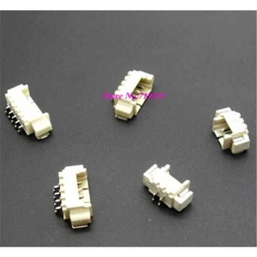 100pcs JST 1.25mm Horizontal Male Connector Wafer SMD Socket 1.25mmPlug SH Pitch Pin Header Heat Resistance 2p 3p 4pin 6p 14p
