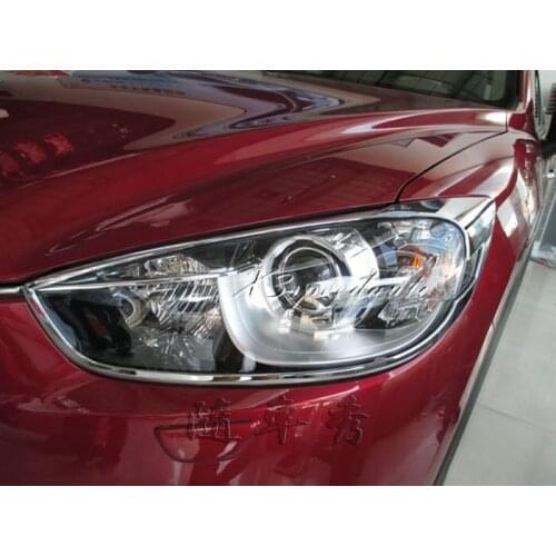 Chromed ABS Plastic Car Styling Head Light Cover Trim For Mazda CX-5 2011-2016