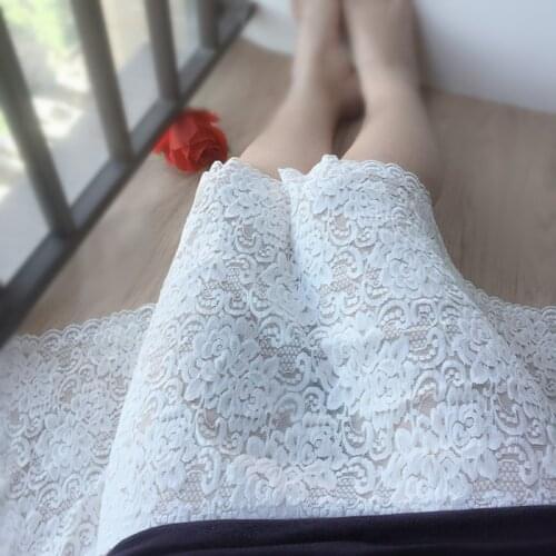 30cm width White Black Exquisite Elastic stretch Lace Trim High Quality Lace Fabric DIY Craft&Sewing Dress Clothing Accessories