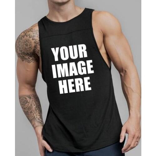Summer 95% Cotton Fitness Gym Tank Top Custom Sports Running Printing Vest Logo
