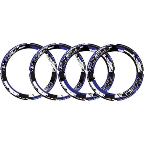 Motorcycle stickerpegatinas moto 4 X Thick Edge Outer Rim Sticker Stripe Wheel Decals Fit for SUZUKI GSX-S gsx-s