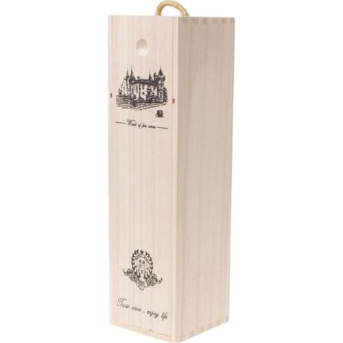 2021 New High-Quality Custom-Made Pine Wood Red Wine Carrier Gift Packing Box