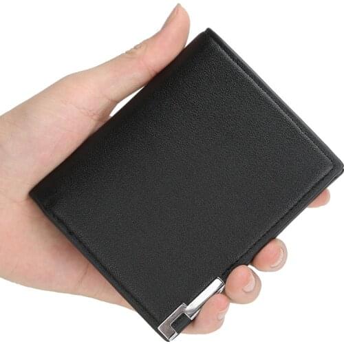 New Mens Wallet PU Leather Wallets Man High Quality Small Slim Purses Short Coin Card Holder Male Clutch Money Bag Dropshipping