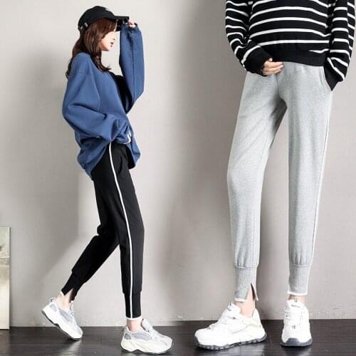 New Fashion Pregnant Clothing Maternity Pants Cotton Loose Outer Wear Spring Autumn Pregnancy Wear Trousers
