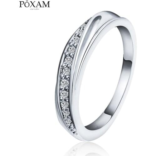 New Trendy Statement Crystal Engagement Love Rings 2019 For Women Man Fashion Simple Luxury Wedding Rings Jewelry Surprise Gift