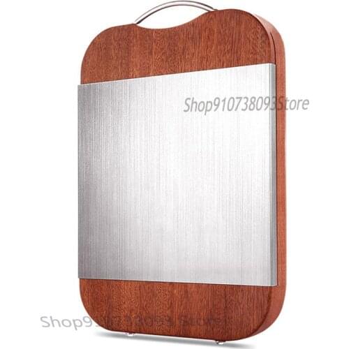 Vegetable Board Solid Wood Household Stainless Steel Kneading Noodles, Auxiliary Food, Fruit Cutting Board, Vegetable