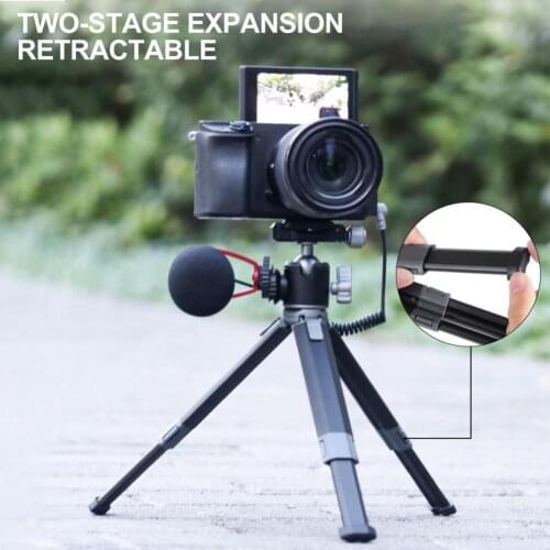 ULANZI MT-24 Portable Adjustable Aluminum Alloy Vlog Tripod Stand for Camera Photography Table Desktop Selfie Tripod Aluminum