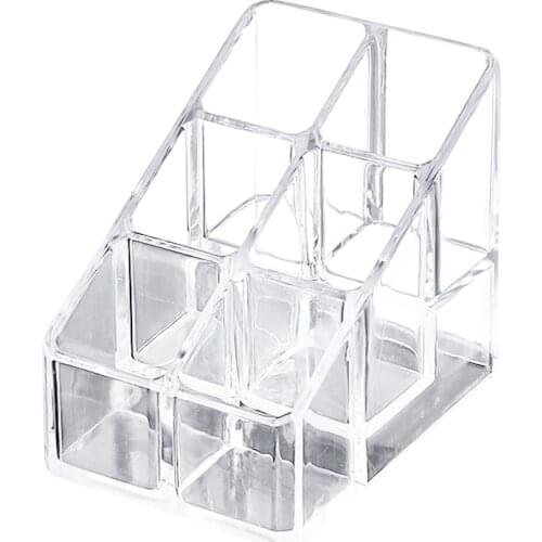 1PC Makeup Storage Box Transparent Acrylic Cosmetic Desktop Lipsticks Holder Organizer Display Stand Organizer
