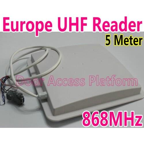 5 Meter Europe Standard 868MHz frequency UHF RFID antenna RS485,RS232 Wiegand26/34 Access Controller System Parking barrier gate