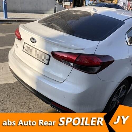 For KIA FORTE K3 Spoiler 2011-2015 K3 Cerato spoiler High Quality ABS Material Car Rear Wing Primer Color Rear Spoiler