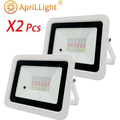 2pcs RGB Led Flood Light 20W 30W 50W 100W AC220V/110V IP68 Waterproof Outdoor RGB Spotlight Floodlight Reflector Projector Lamp