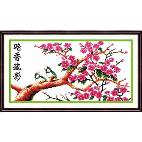 Impressions of Fluidity cross stitch kit plum 18ct 14ct 11ct count printed canvas stitching embroidery DIY handmade needlework