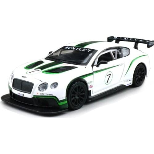 1/32 Cont inental GT3 GT 3 CAIPO MSZ Diecast Metal Model Car Toys for Kids Pull back Sound