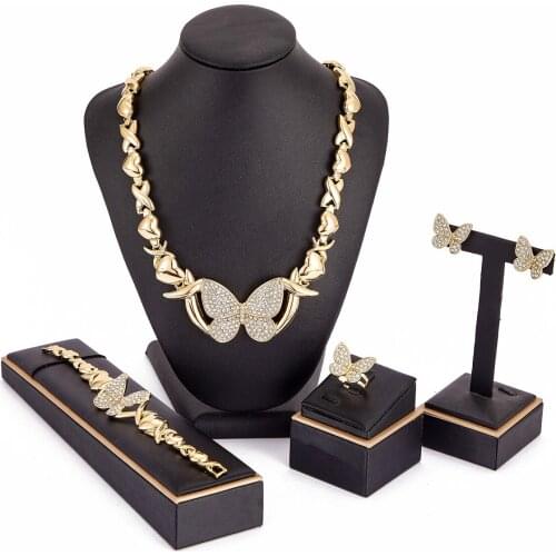 2021 June hot jewelry xoxo wedding jewelry set for women fashion jewelry set 14k Gold butterfly high quality bride jewelry