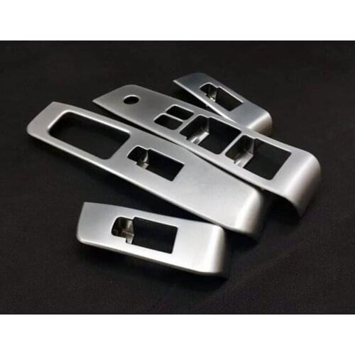 4Pcs/set Car Interior Door Armrest Window Lift Switch Button Panel Frame Cover Sticker For Nissan X-trail 2008-2013