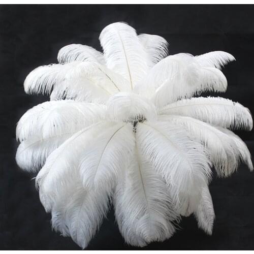 50 PCS natural white ostrich feather 50-55 cm / 20 to 22 inches ostrich feather for wedding decorations high quality plume