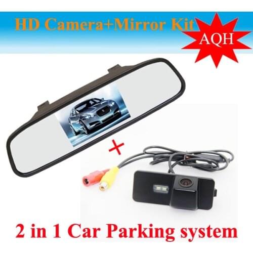 Car Rear Camera for VW Jetta PHAETON/SCIROCCO/SEAT LEON/BORA/EOS/LUPO/BEETLE/GOLF/SUPERB Passat B6 variant+4.3" Car Rear Mirror