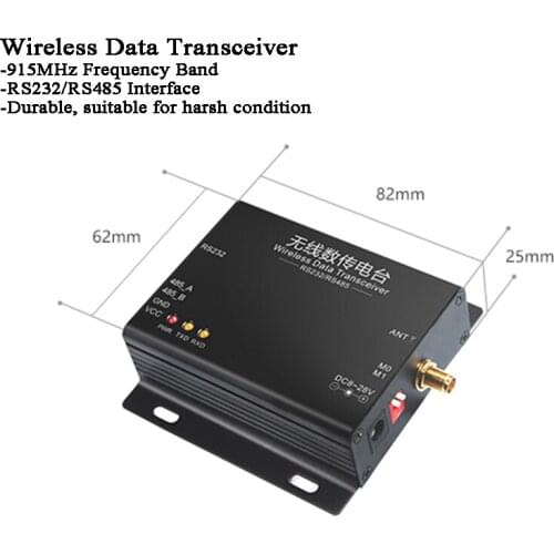 8km 915MHz Wireless Data transceiver/Lora RF Module DTU RS485/RS232 FEC Alogrism for Data Compression/Encryption Harsh Condition