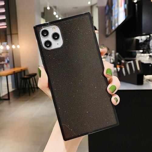 Glitter Matte Transparent Green Phone Case for iPhone SE 12 11 Pro MAX XS Max XR 6s 8 7 6 Plus Candy Soft Silicone Back Cover