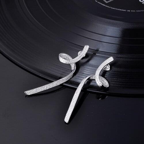 Designer Fashion 925 Sterling Silver Jewelry 3A Cubic Zirconia Party Earring