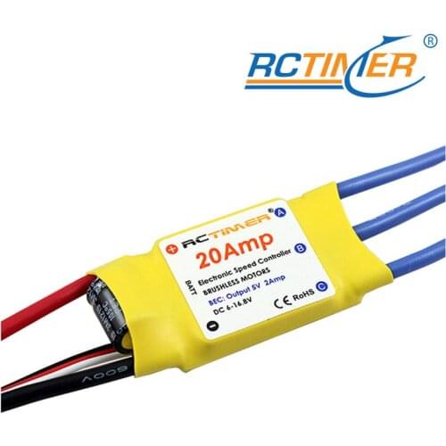 RCTimer 20A Brushless Motor Speed Controller Hobbywing FW ESC 20A