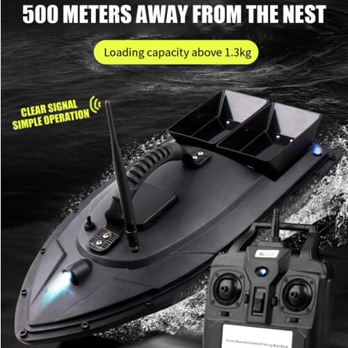 Remote Control Fishing Bait Boat Fish Finder 500m RC Boat 2GHz High Speed RC Fishing Boat Electric Racing Boat with Self-righ