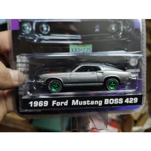 GreenLight 1:64 1969 Ford Mustang Boss 429 Green version Alloy toy cars Metal Diecast Model Vehicles For Children Boys gift hot