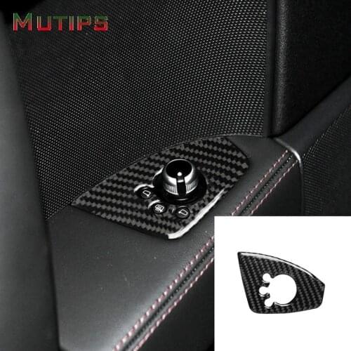 Mutips car door button trim cover carbon fiber sticker handle frame accessories for Audi TT 8n 8J MK1 Mk2 MK3 TTRS 2008-2014