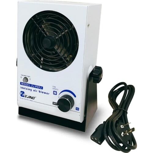 Desktop Anti-Static Ion Fan Industrial Static Eliminator Ionzing Air Blower Adjustable Ionizing Fan Removing Static Electricity