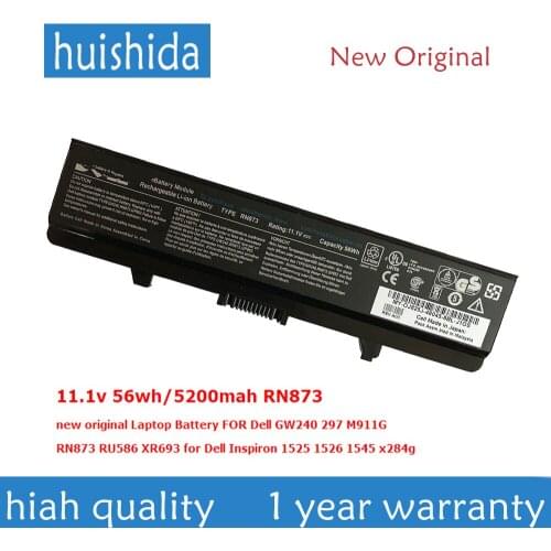 11.1V 56wh RN873 New original Laptop battery for Dell Inspiron 1525 1526 1545 x284g GW240 297 M911G series