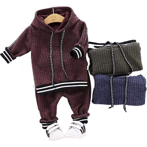 Baby Boy Clothing Newborn Boys Girls Clothes Fashion Kids Clothing Infant Suit Toddler T Shirt Pants Sets Striped Baby Tracksuit