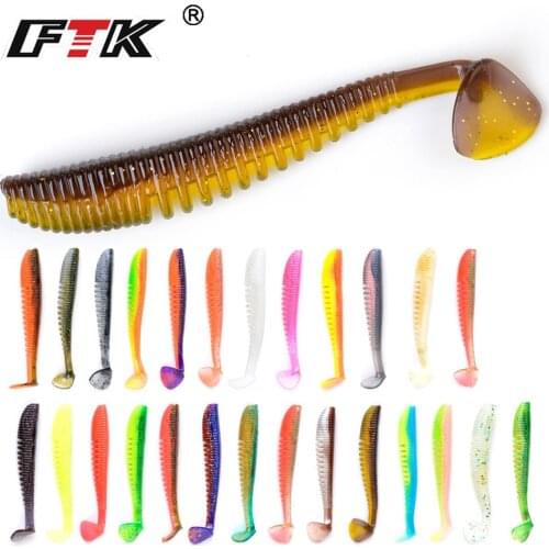 FTK Fishing Lure 75mm 100mm 125mm Astringency Wobblers Soft Lures Shad Carp Odor attractant Silicone Baits
