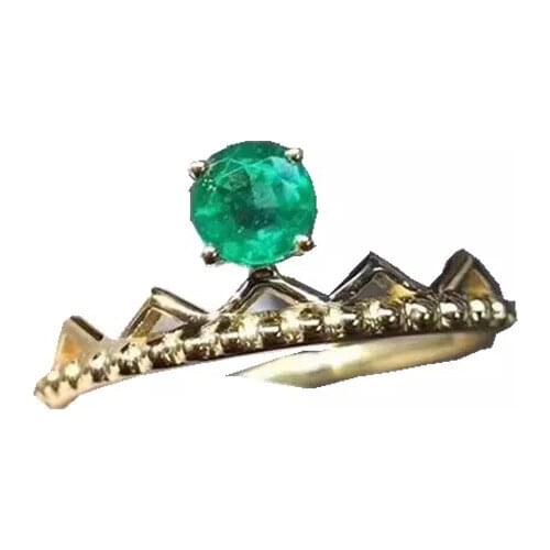 Shilovem 925 sterling silver Natural Emerald Ring fine Jewelry Customizable women open new wholesale gift 3mm jcj0303112agml