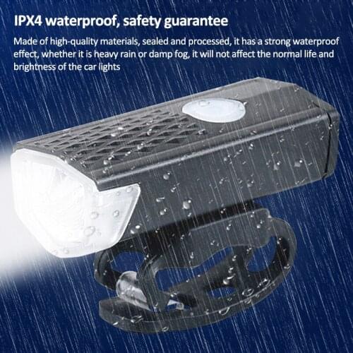 Bike Light USB Rechargeable 300 Lumen 3 Mode Bicycle Front Light Lamp Bike Headlight Cycling LED Flashlight Lantern Bike Accesso