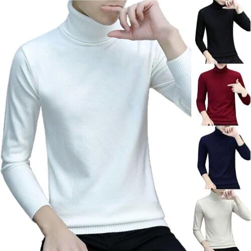 Sweater Tops Knitted Turtleneck Sweater Casual Soft Pullover Stand Collar Warm Long Sleeve Base Sweater Knitted Top Pullover