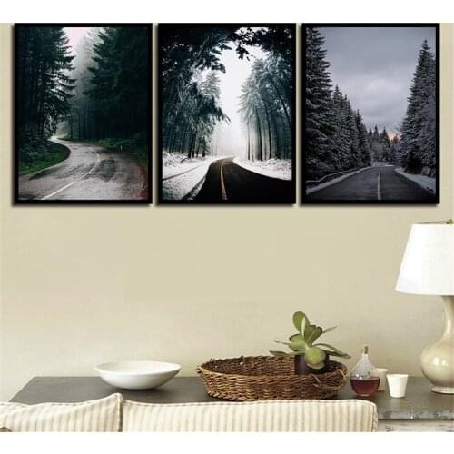 Footpath Forest Natural Scenery Canvas Painting Home Living Room Wall Decoration Fashion Poster Art Modern Printing Unframed