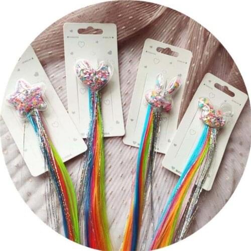 Hair Clips for Girls Hair Pins My Kids Girls Sequin Hair Accessories Hair Pin Headwear Little Princess Braid Hair Clips
