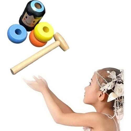 1set Immortal Daruma Unbreakable Wooden Man Magic Toy Magic Tricks Close Up Stage Magic Props Fun Toy Accessory