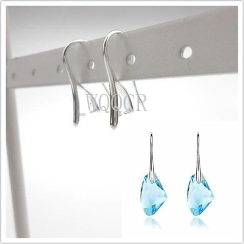 10/20PCS Wholesale DIY Jewelry Making 925 Silver Smooth Hook Earrings For Crystal Stone Earring Accessories