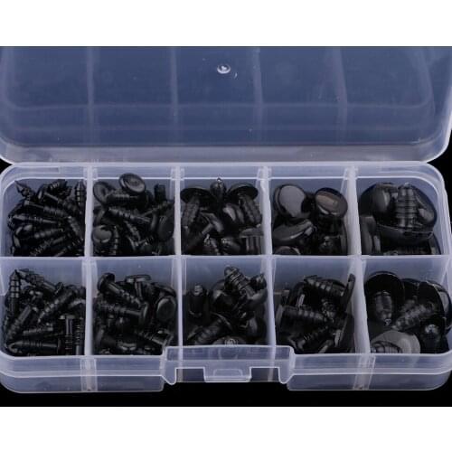 125pcs Dolls Toys Nose Plush Toys DIY Crafts Supply Plastic Oval Screw Nose