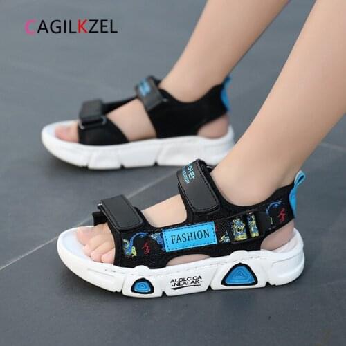 2021 New Summer Kids Sandals Boys High Quality Boys Beach Casual Sandalias Light Soft Non-slip Toddler Shoes Chaussure Enfant