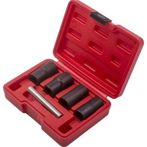 5Parts Bushing Twist Lock Set Wheel Nut Screw Tool Set 17/19/21/22mm To remove loosening locked lug nuts worn damaged nuts