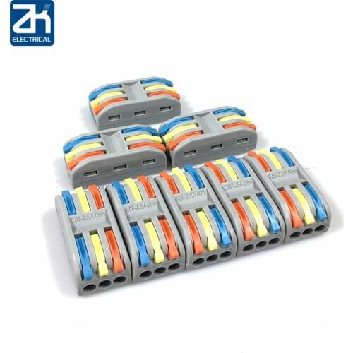 50PCS PCT-2-3 wire quick connection terminal SPL-3 multi-function push-type connector three in three out