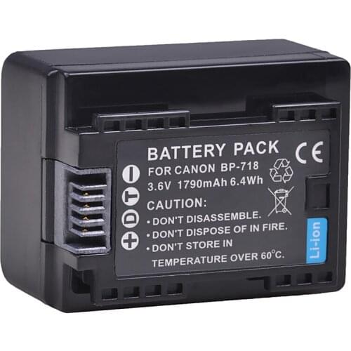 1pc BP-718 BP718 BP 718 Battery for Canon bp-718 BP-727 BP-709 CG-700 VIXIA HF M50 M52 M500 R32 R40 R42 R50 R52 R300 R500