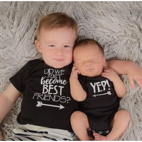 Did We Just Become Best Friends Brother Sister Matching Shirts Sibling Twin Brother and Sister T-Shirt