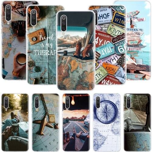 World Map Travel Plans Phone Case For Xiaomi Redmi Note 10 9 8 Pro 9S 8 8T 7 6 5 6A 7A 8A 9A 9C 4X S2 K20 K30 Art Cover Coque