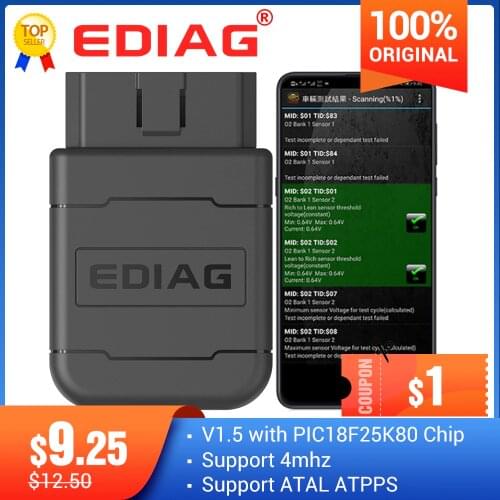 Ediag P01 ELM327 bluetooth V1.5 PIC1825K80 P02 WIFI OBD2 connector for Android/IOS Torque code reader scanner