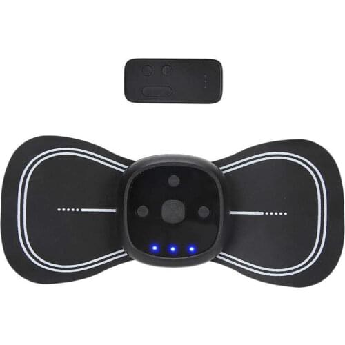 6 Modes 10 Levels Of Strength Electric Neck Massager Remote Control Back Cervical Massager Pain Relief Massage Sticker