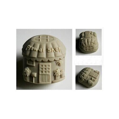 Mushroom house handmade soap silica gel mould candle soap mould silicone mold for DIY flower shop