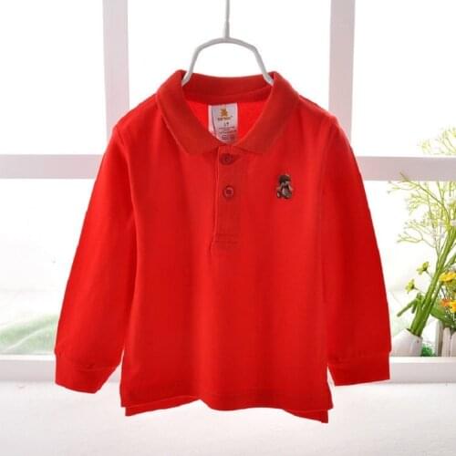 Hooyi Children Shirt Fashion Baby Boy Tops girls shirts 1 2 3 4 5 Year Solid Tee Shirts Jersey Handsome Outfits